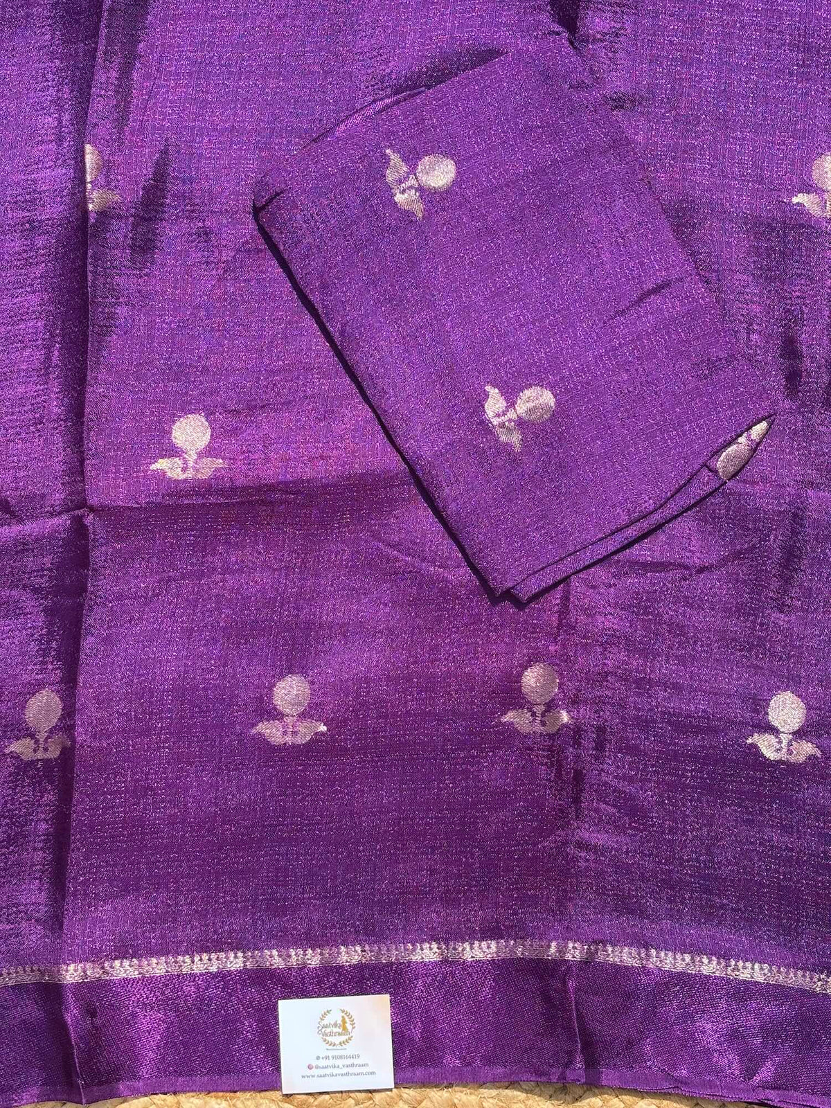 Royal Purple Jute Linen Saree