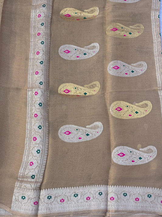 Golden tissue pure chiffon