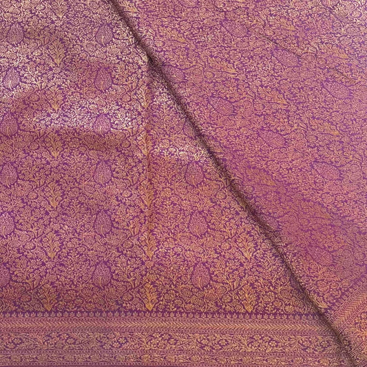 Purple Brocade Banarasi Chiffon silk saree