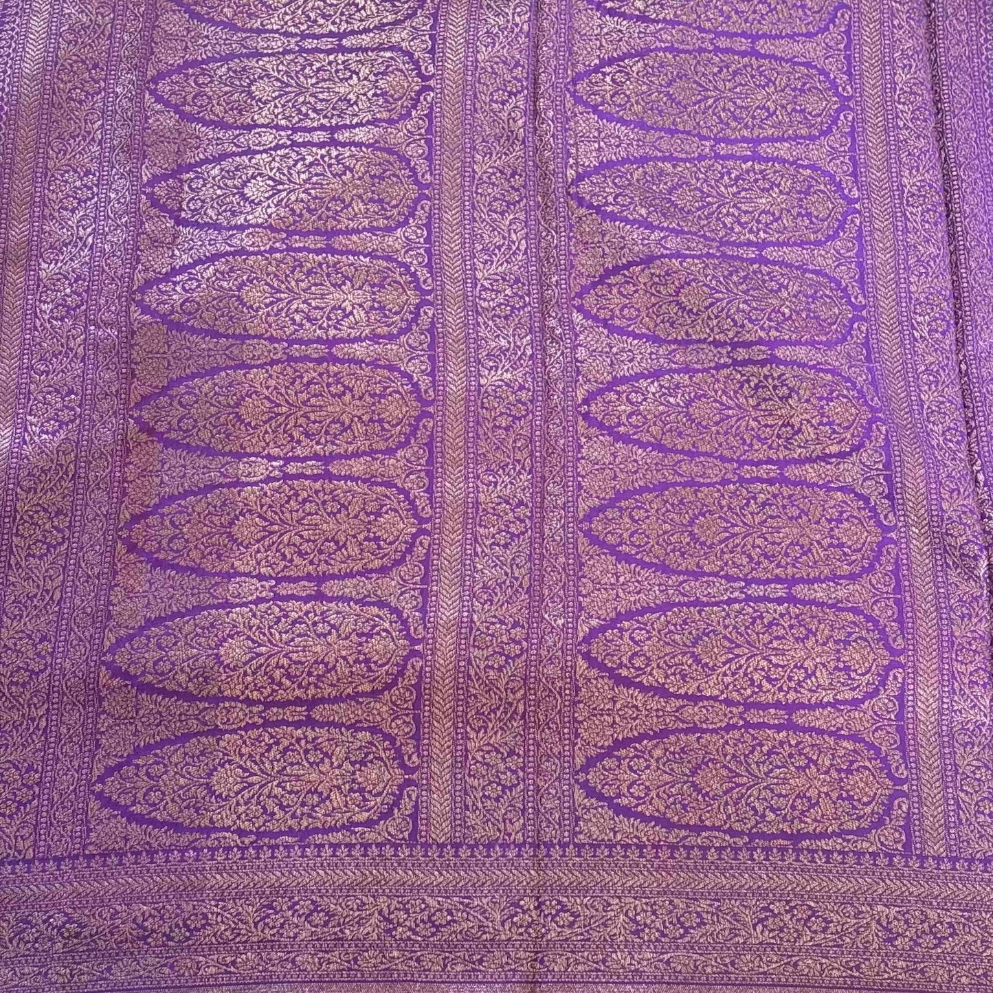 Purple Brocade Banarasi Chiffon silk saree