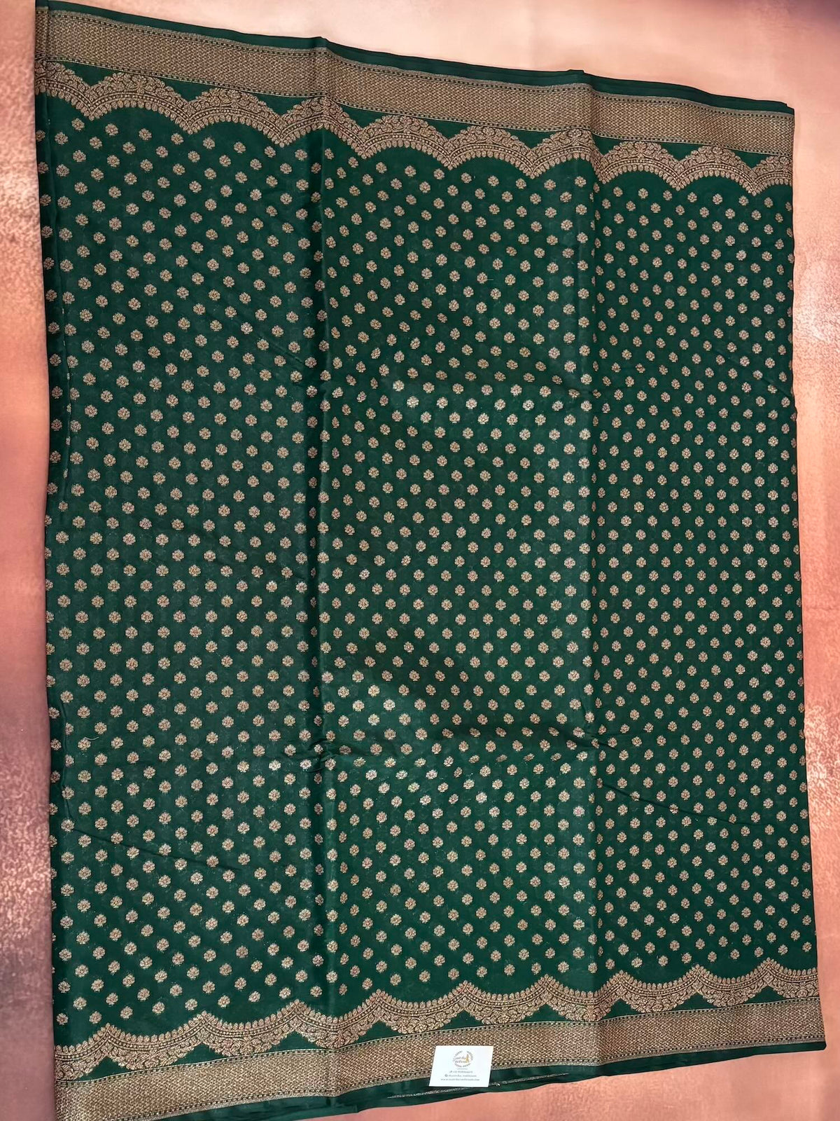 Green Semi Chiffon Georgette Saree