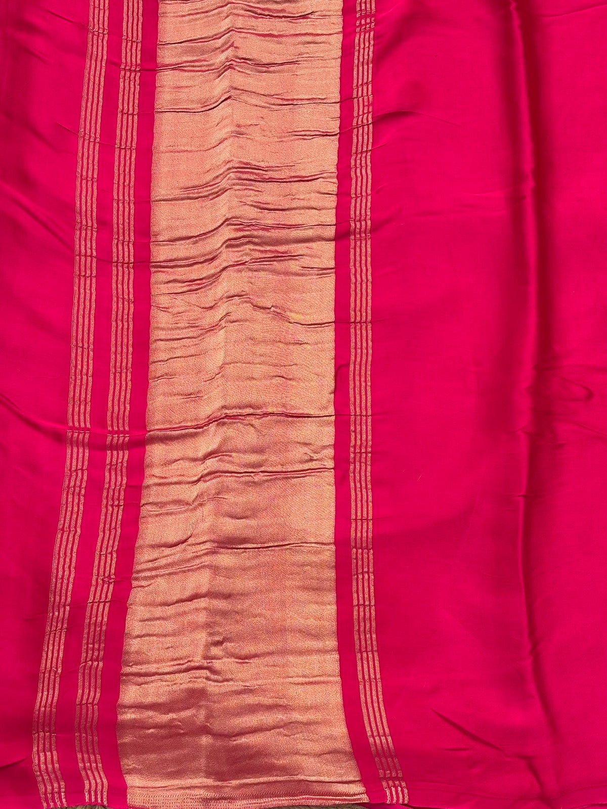 Pink pure modal silk saree