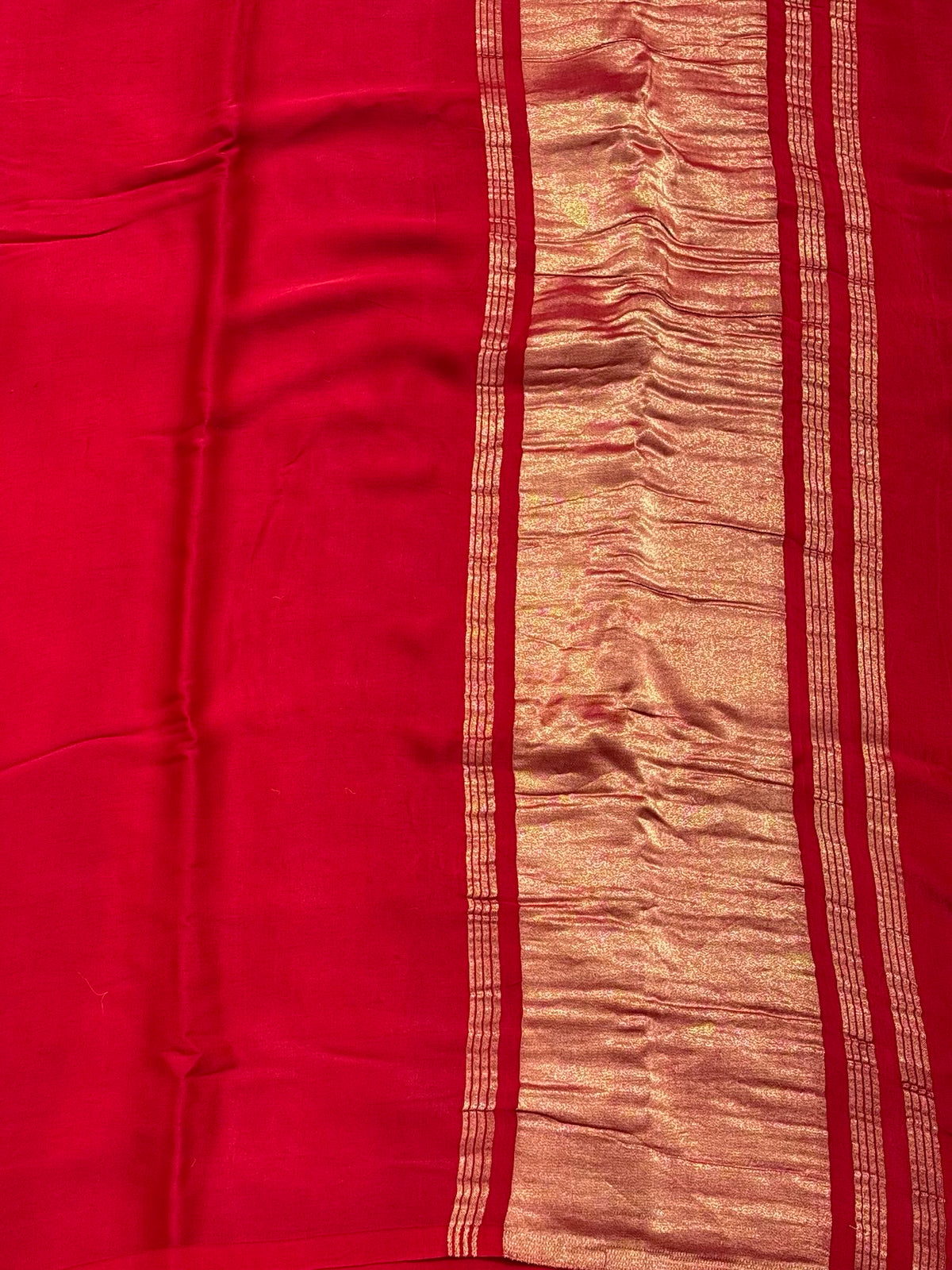 Red pure modal silk saree