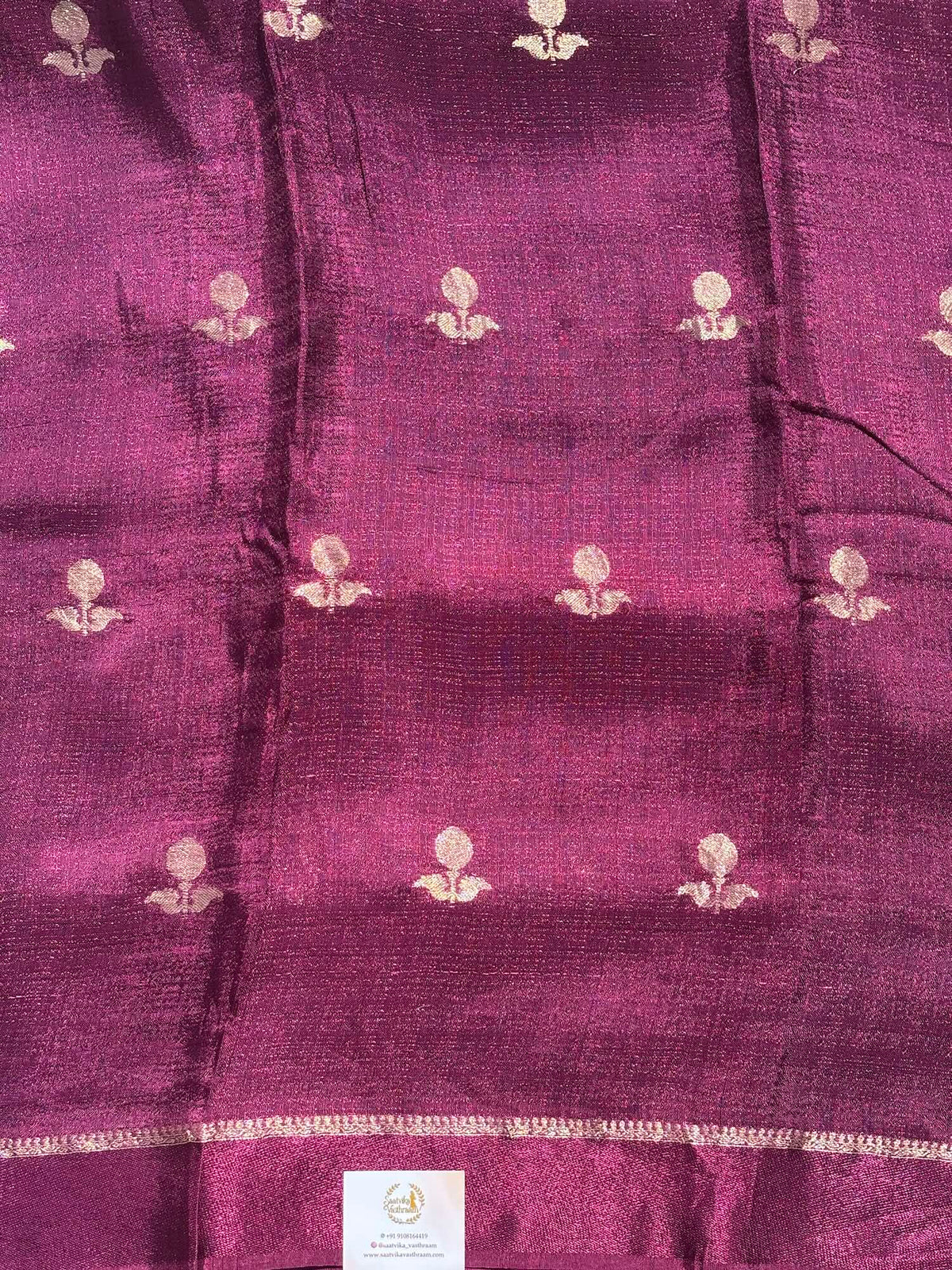 Deep Plum Jute Linen Saree