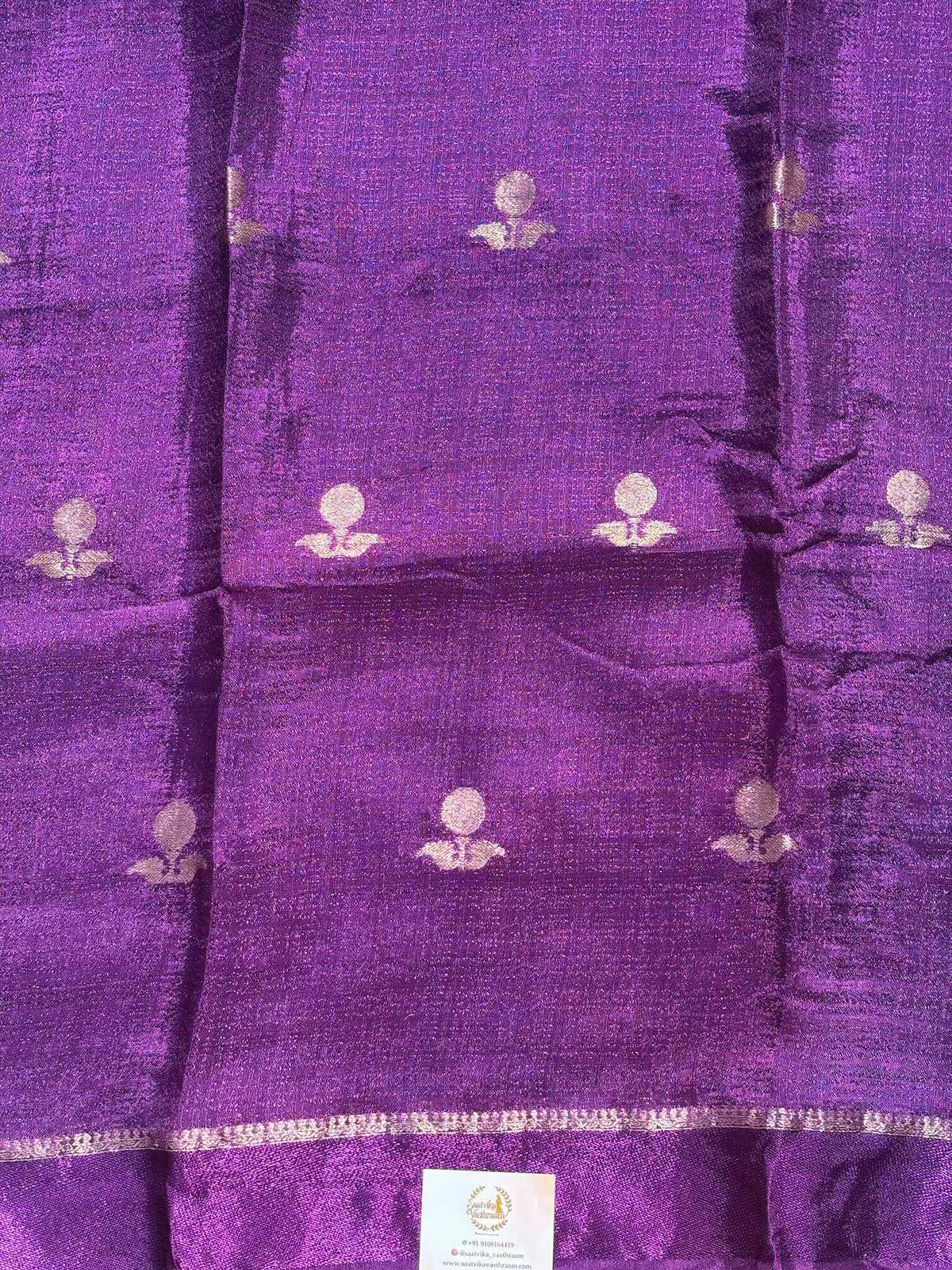 Royal Purple Jute Linen Saree