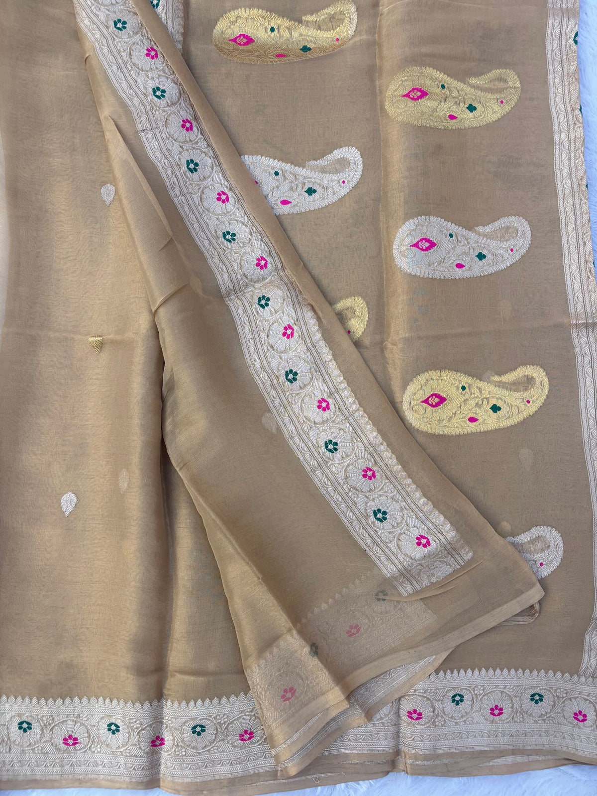 Golden tissue pure chiffon