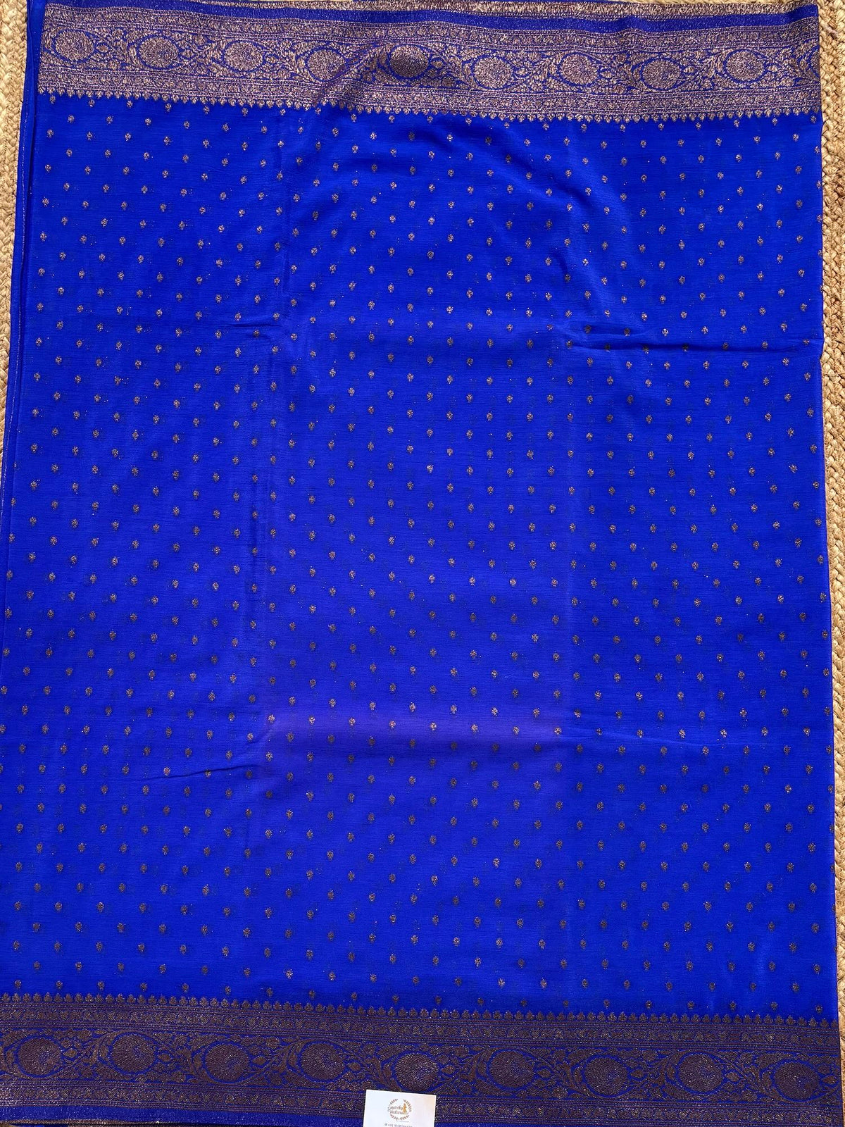 Royal Blue Semi Kaddi Saree