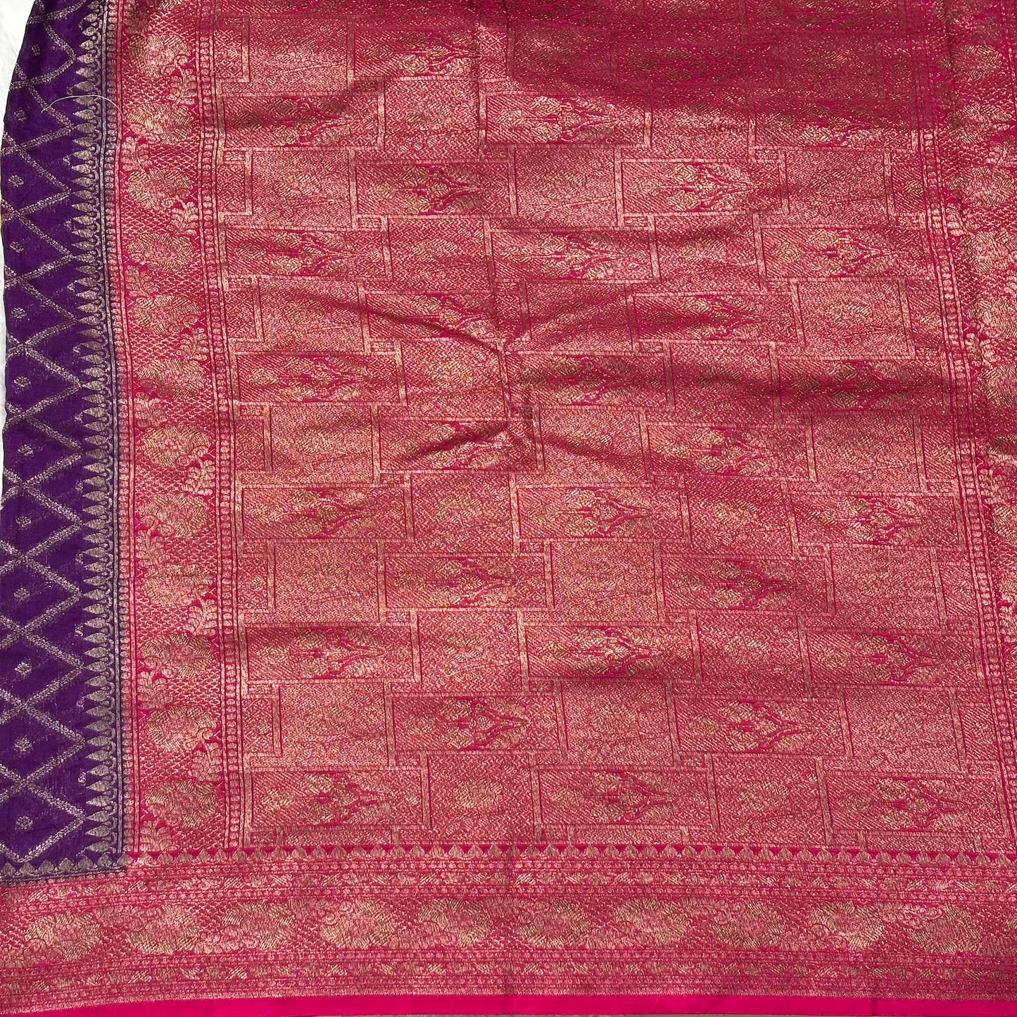 Purple and Pink semi georgette saree