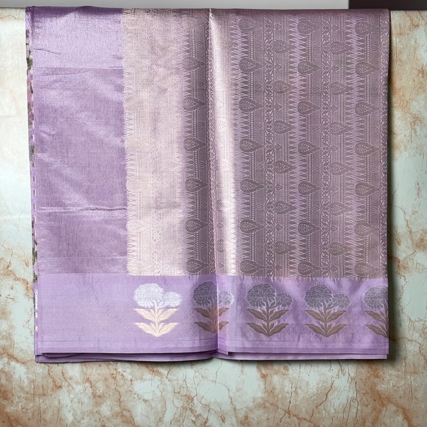 Lavender Raw Mango Digital print Saree
